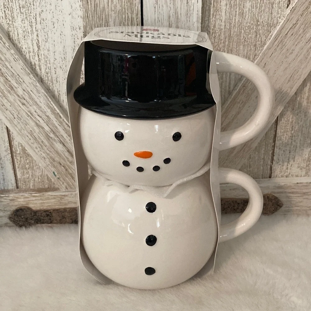 Target BP Christmas 2023 Snowman Stackable Mugs